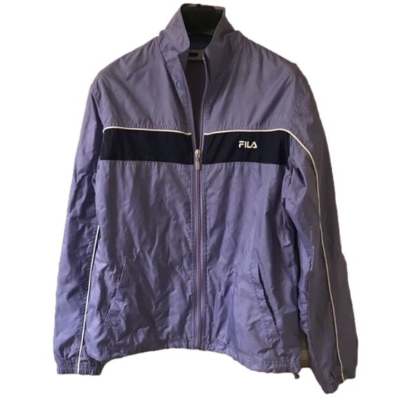 Fila Zip Up Windbreaker Periwinkle - Picture 1 of 8